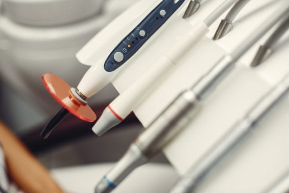 Close up of dental tools